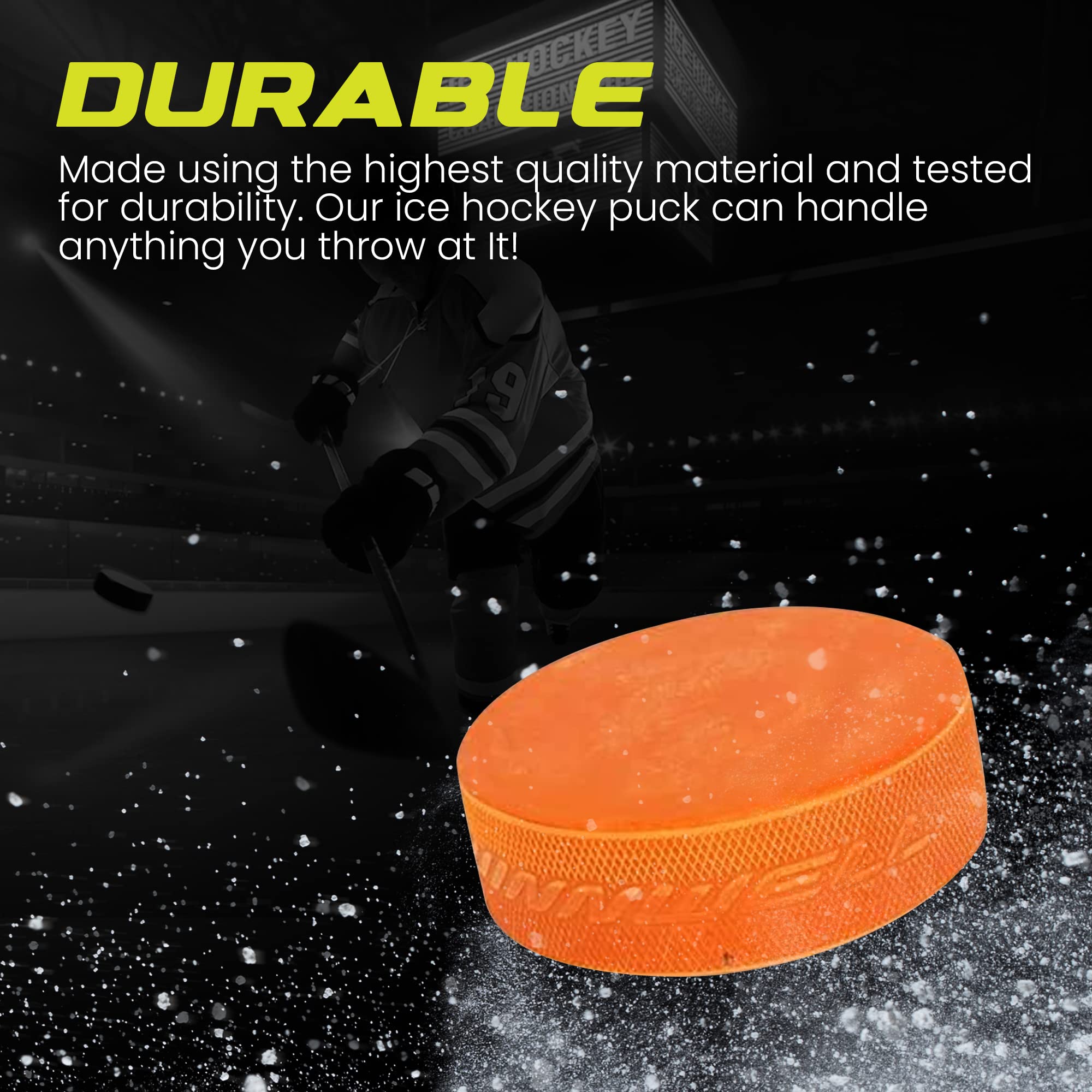 Winnwell Weighted Ice Hockey Pucks - Heavy Training Puck with Mesh Carrying Bag | Official Size | Great for Stick Handling & Training Drills (12 Pack)