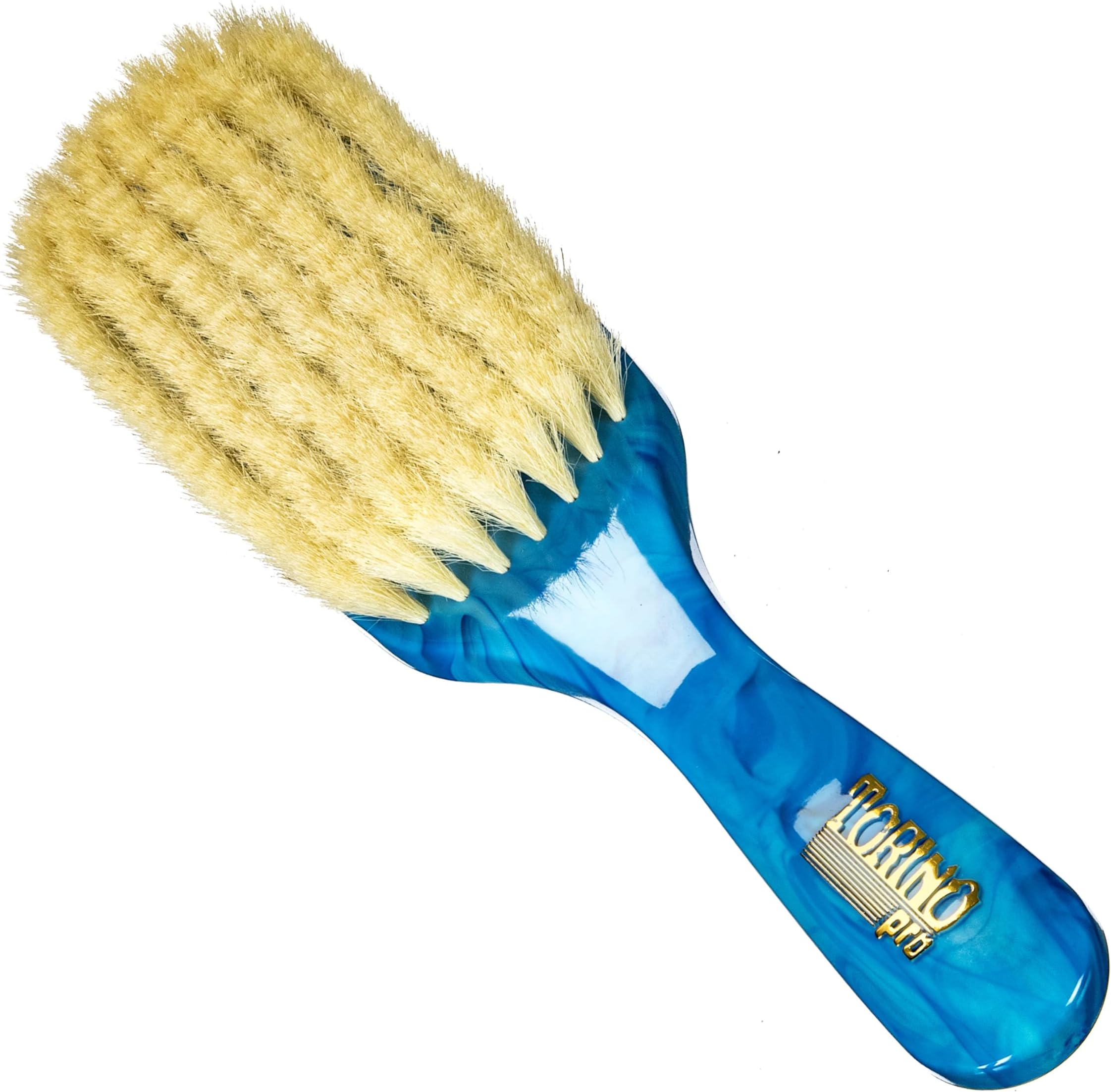 Torino Pro Wave Brush #256-7 Row Extra Soft Goat bristles Shower brush -100% Pure Goat Bristles - Great for laying down your 360 Waves