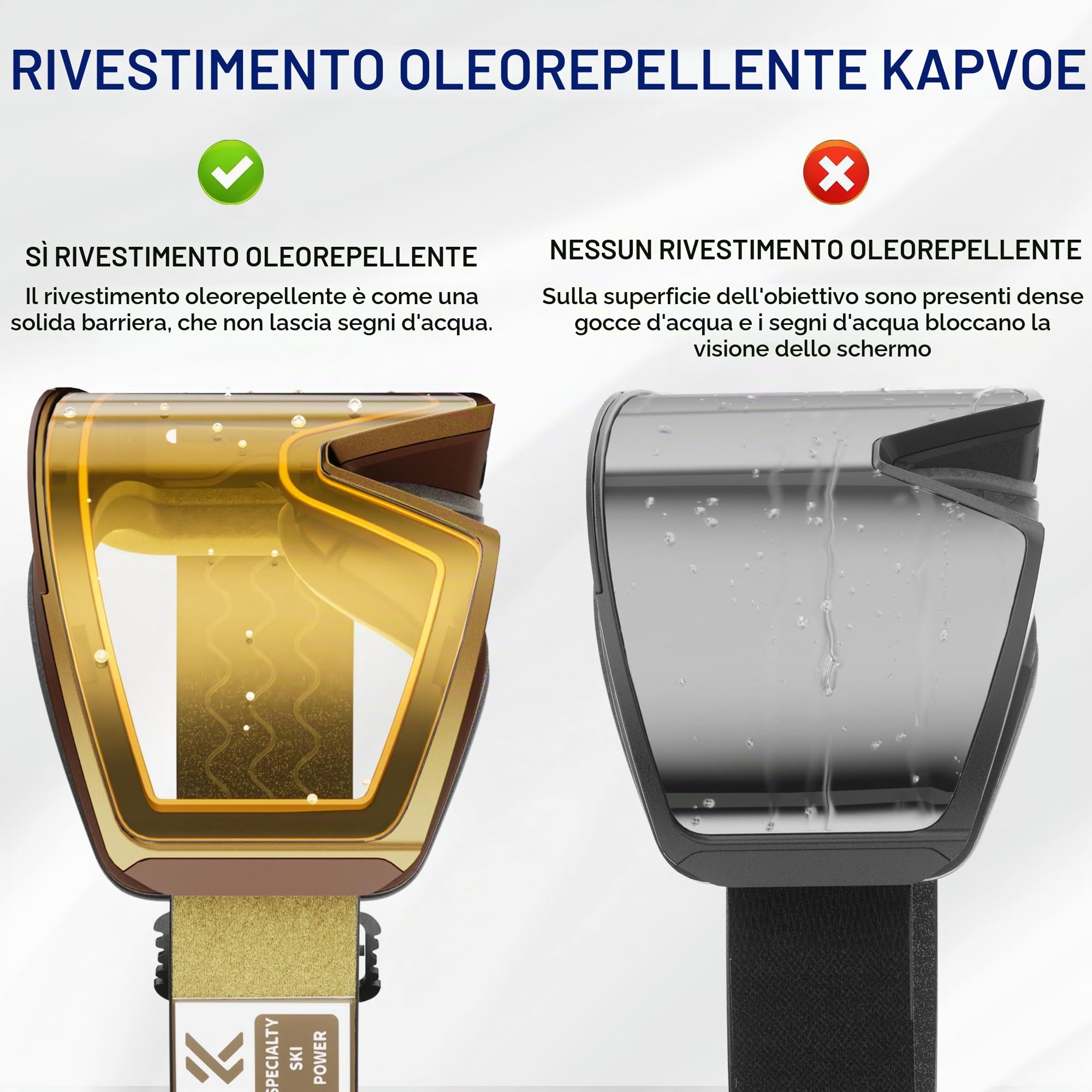 KAPVOE Maschera da Sci Fotocromatica con Lenti Magnetiche Antifog K719 | Protezione UV400, per Uomo, Donna e Giovani, Compatibile con Caschi, Ideale per Sci, Snowboard e Pattinaggio u ghiaccio 02