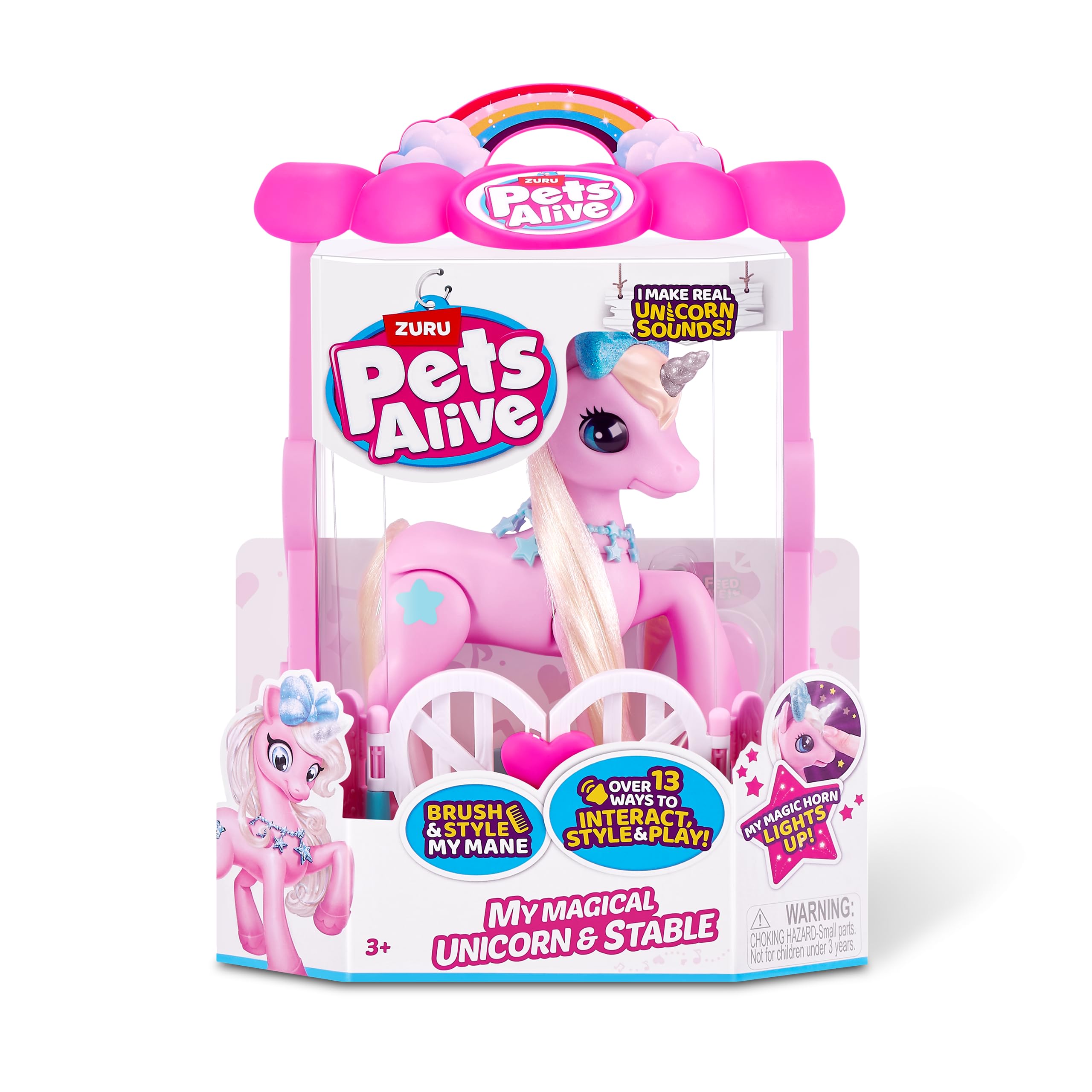 Pets Alive My Magical Unicorn and Stable Battery Powered Interactive Robotic Toy Playset By ZURU