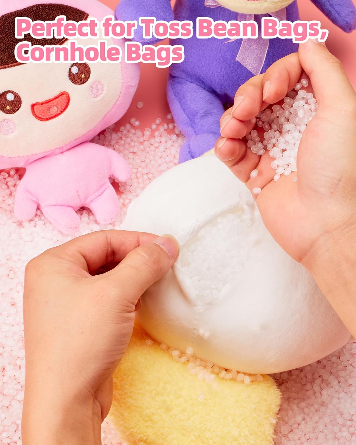 5 lb Poly Pellets Weighted Stuffing Beads，Bean Bag Filler Beads,Plastic Pellets Weighted for Stuffed Animals,Poly for Bean Bags, Crafts,Doll and Blankets - Image 6