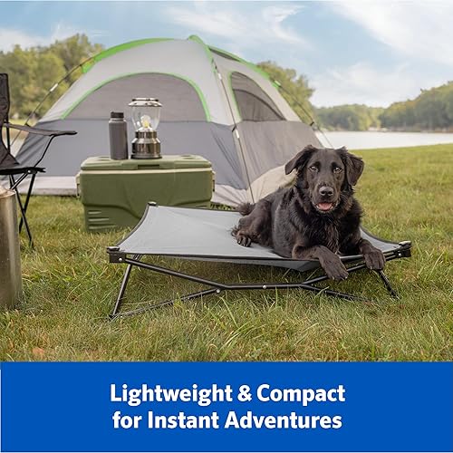 Miniatura 3 de Coolaroo On-The-Go - Kit de cama elevada para perros  Cuna de viaje portátil y refrescante con tela HeatShield para perros pequeños, ligero y