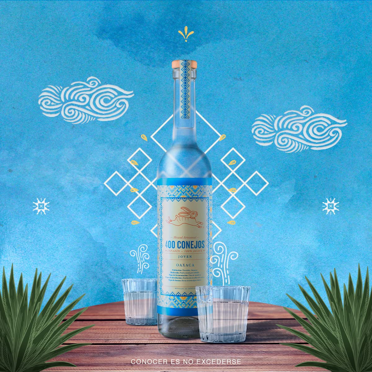 Mezcal Artesanal 400 Conejos 70 Cl.