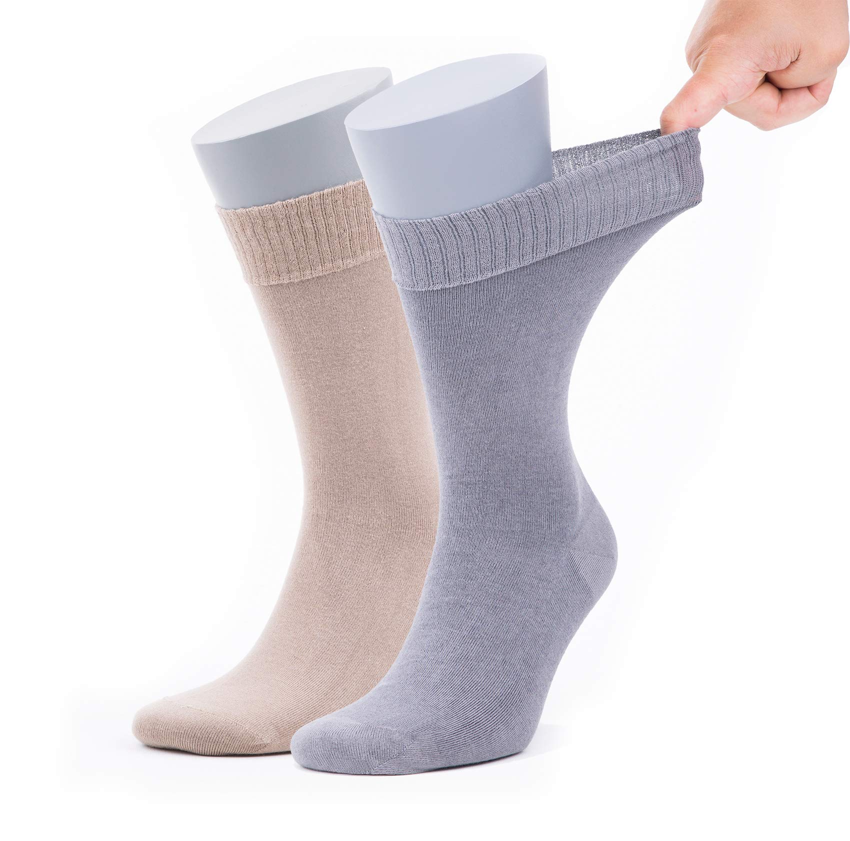 BAMBOOVENBAMBOOVEN Mens Diabetic Dress & Trouser Socks Rayon Made From Bamboo, Odor Free & Breathable, Calf Socks, Crew Socks