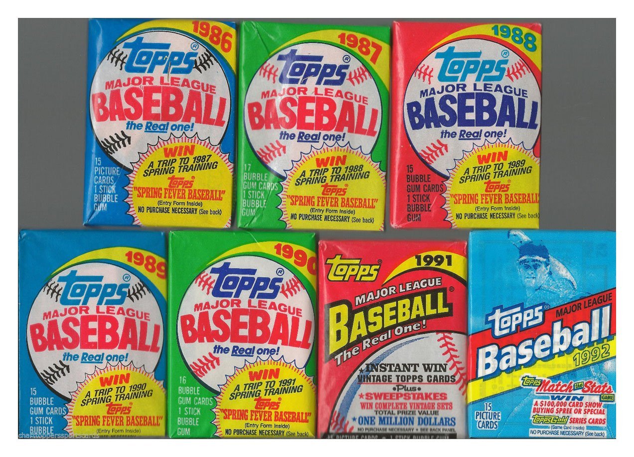 Amazon.com: Huge Lot of 75 Unopened Old Vintage Topps Baseball Cards in Wax  Rack Packs : Toys & Games