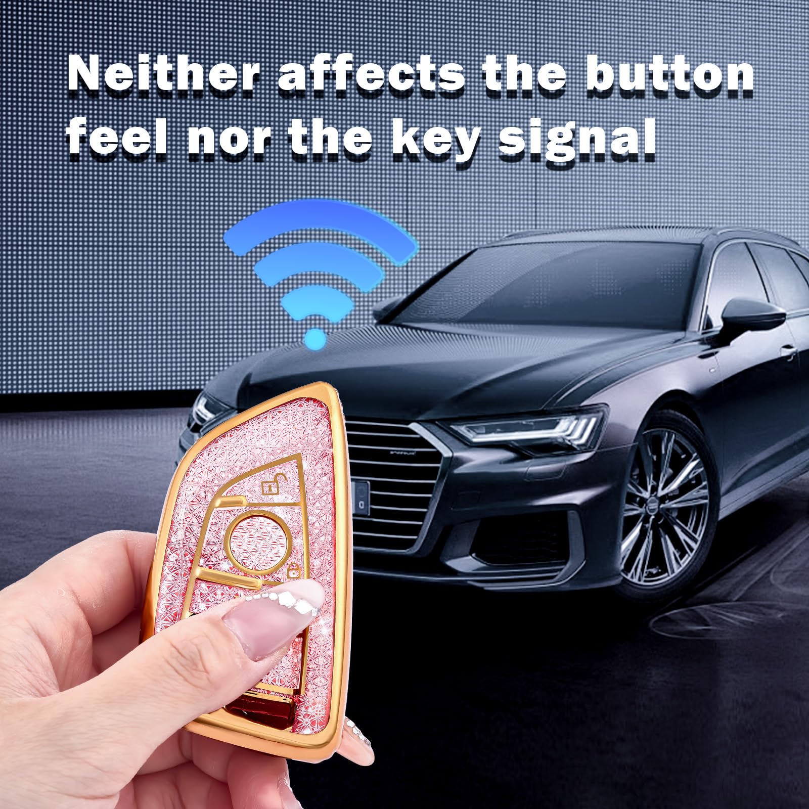 Coque Clé TPU Pour BMW - Étui De Protection Élégant Pour Télécommande Serie 1/2/3/4/5/X1/X3/X5/X6 | Doré/Argenté