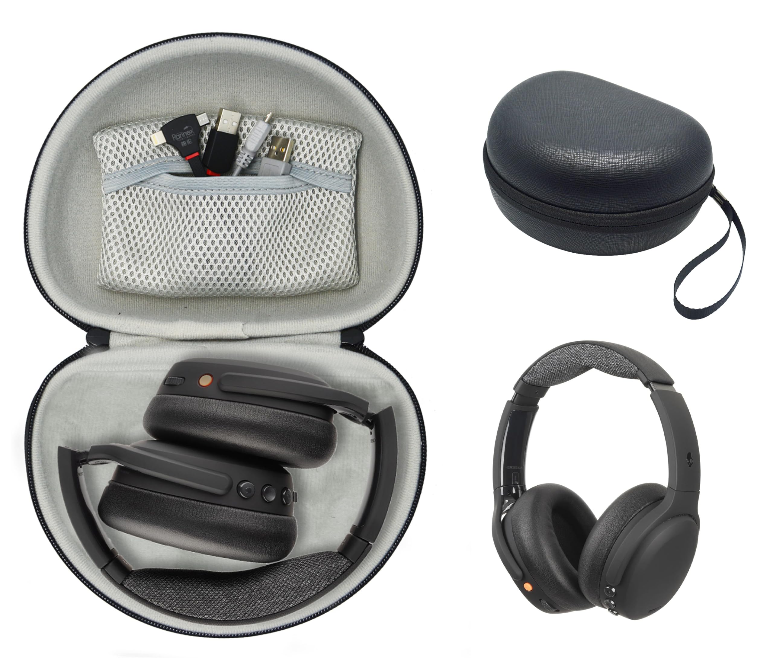 CaseSack Headphone Case for Skullcandy Crusher, Crusher Evo, Crusher ANC 2 Over-Ear Noise Canceling Wireless Headphones