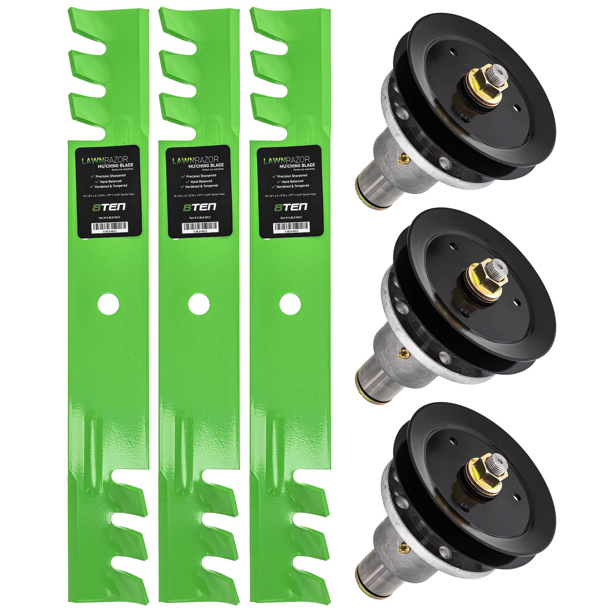 レントン☆サーストンHiClass起毛3ｘ3ｍｍNZセミドライオーダー料込 Amazon.com : 8TEN Spindle Toothed Blade Kit for Exmark 52 inch