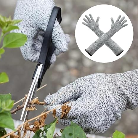 Guard Gloves, 45cm Long Gardening Gloves Scratch Proof, Protect Hands And Arms Glove, for Women & Men, for Gardening, Kitchen Work, and Cutting Protection