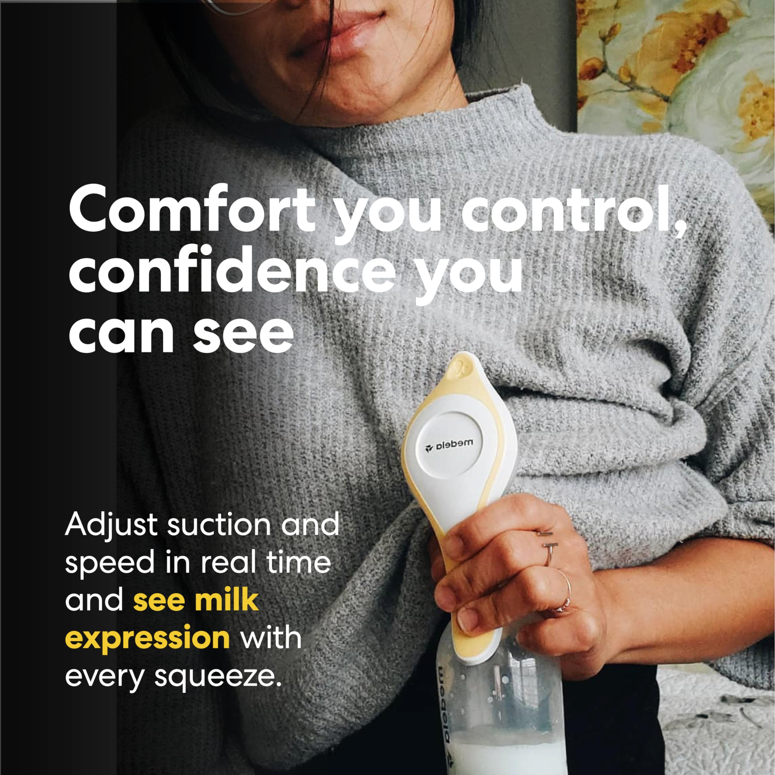 Medela Harmony Manual Breast Pump, Compact Swiss Design with PersonalFit Flex Shields and Medela's 2-Phase Expression Technology - 3