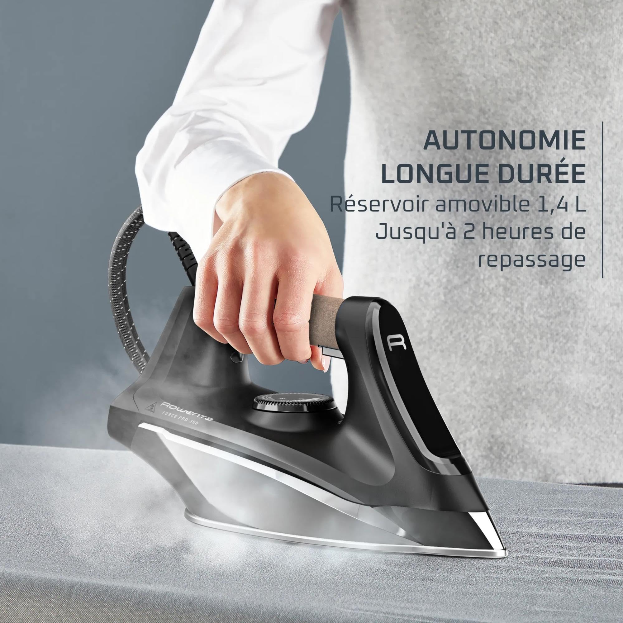 Rowenta Force Pro 350 Centrale vapeur, Repassage rapide et efficace, 2 400 W, Débit vapeur de 120 g/min, Pressing 360g/min, VR7443F0