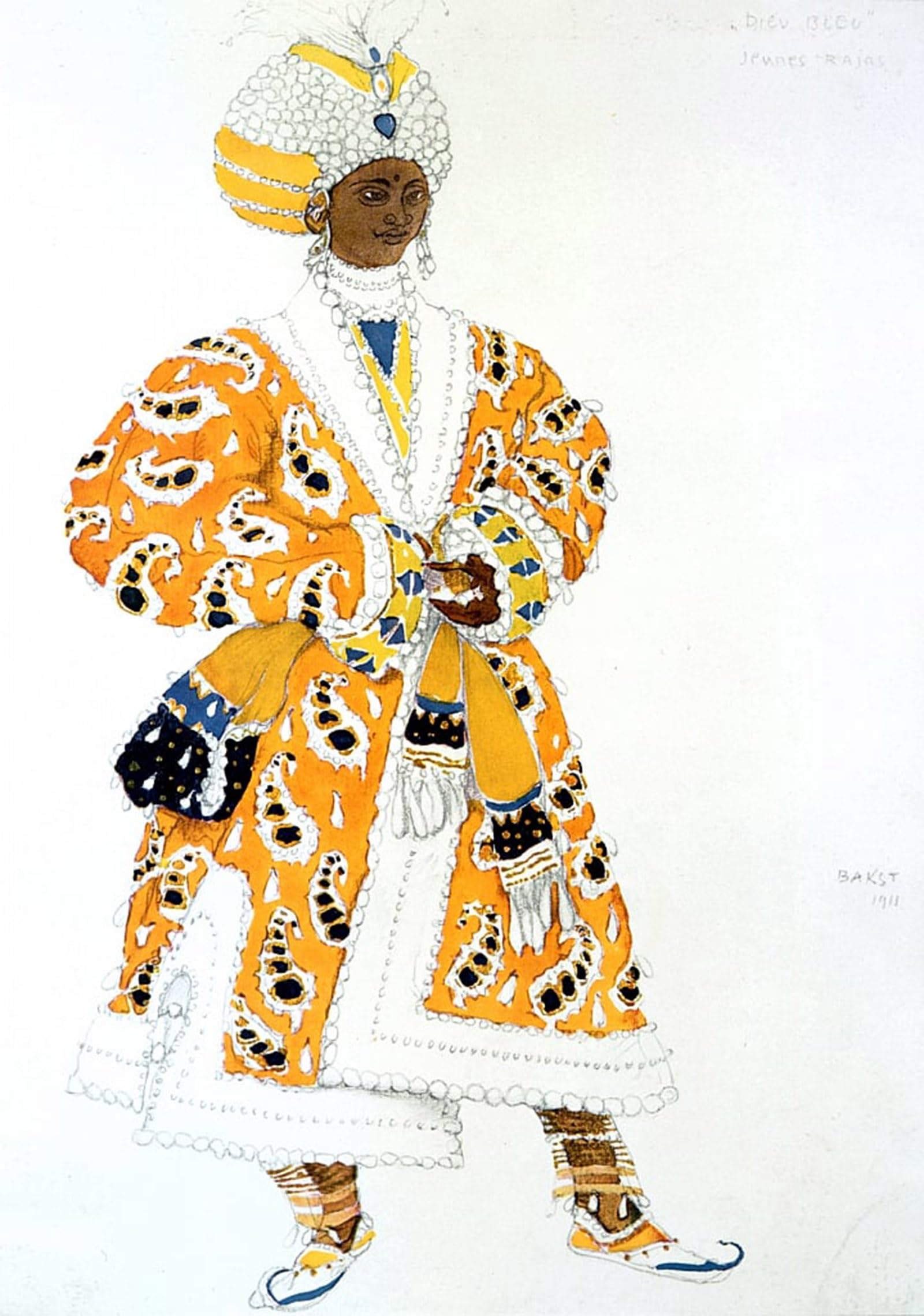 POSTERIIk Famous Animal Posters Vintage Picture a Young Rajah Ballet Canvas Painting Picture by Leon Bakst Modern Wall Decor for Home Decor 60x90cm