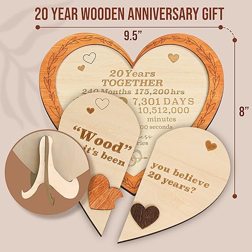 Vista 14 de Regalos de madera de aniversario de 12 años para ella y él, regalos de boda para marido y esposa, aniversario para parejas casadas, ideas