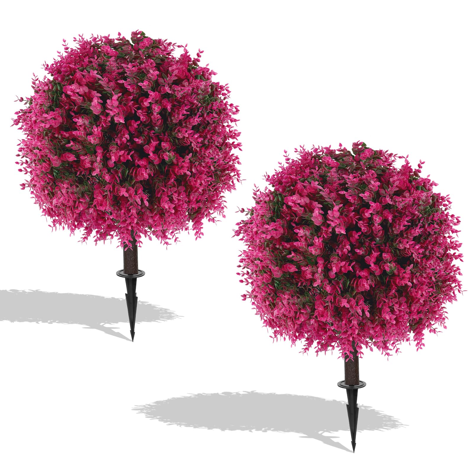 Plantas falsas para interiores que no se marchitan de eucalipto rosa de 16 pulgadas