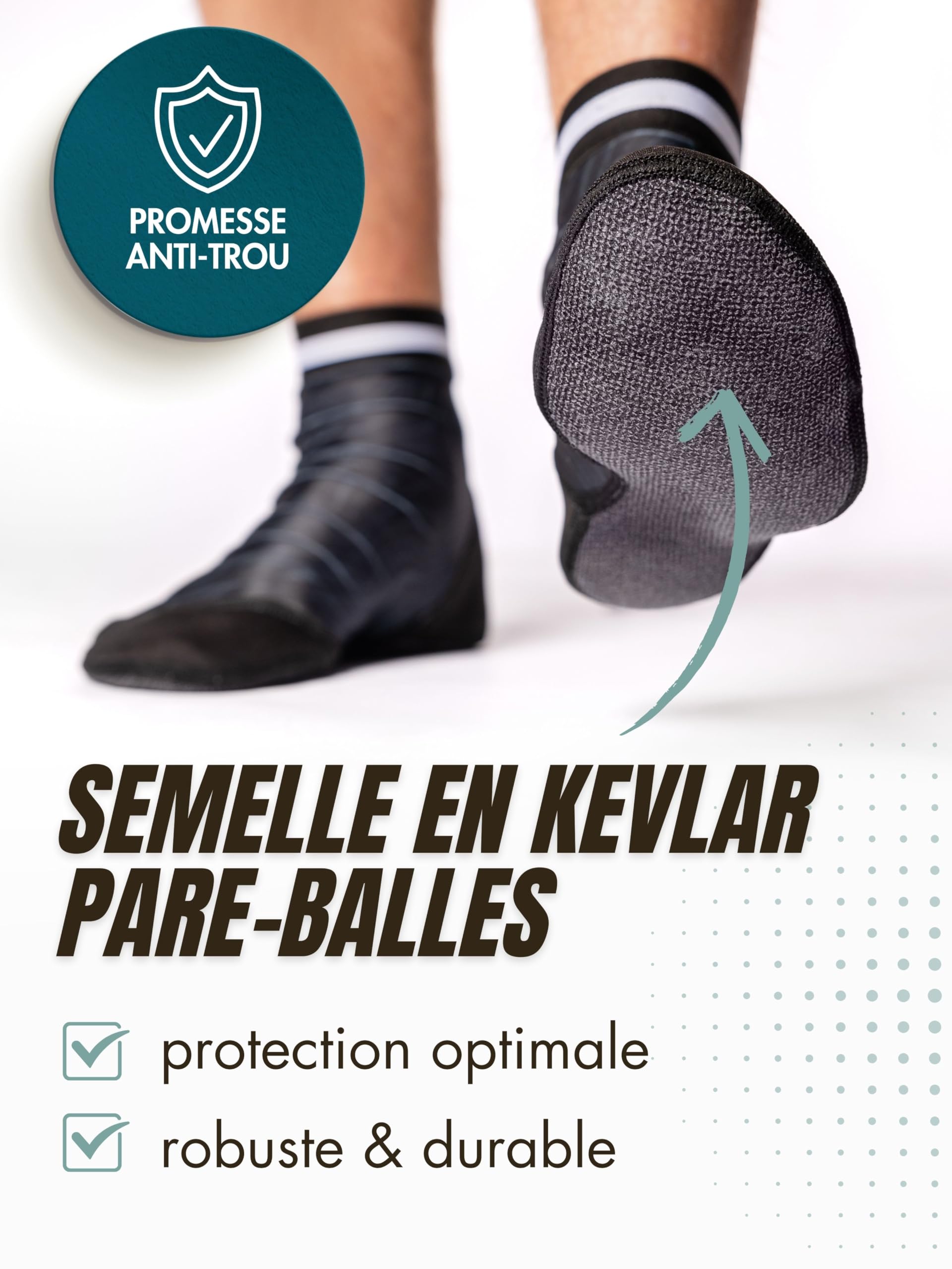 Beachmates Pro – Chaussettes de beachvolley durables avec semelle en Kevlar et pochette de transport