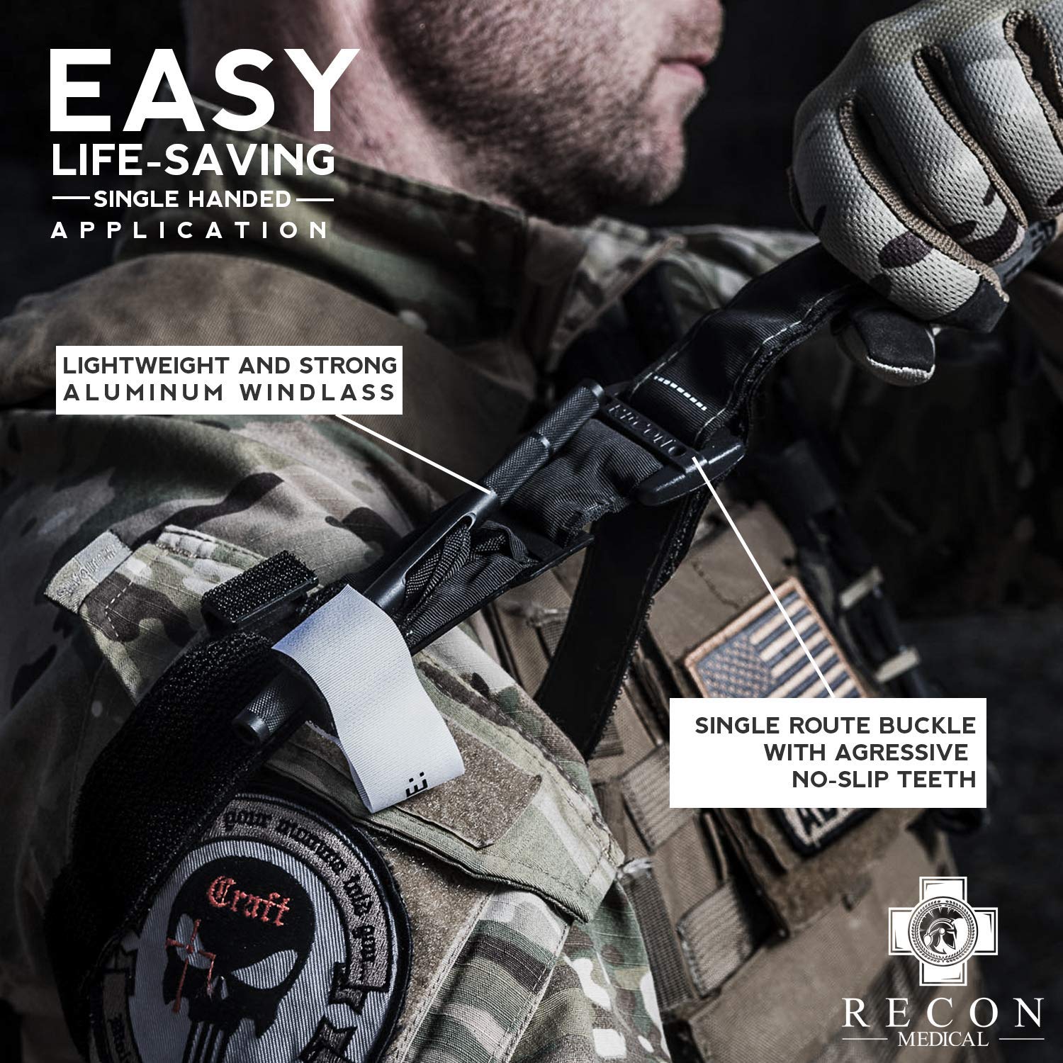 Amаzіng 🔥 Recon Medical Tourniquet - GEN 4 - Trauma & First Aid Essential - Heavy Duty Kevlar Stitching Metal Windlass Metal Buckle Core Rеvіеw Recon Medical Tourniquet - GEN 4 - Trauma & First Aid Essential - Heavy Duty Kevlar Stitching Metal Windlass Metal Buckle Core