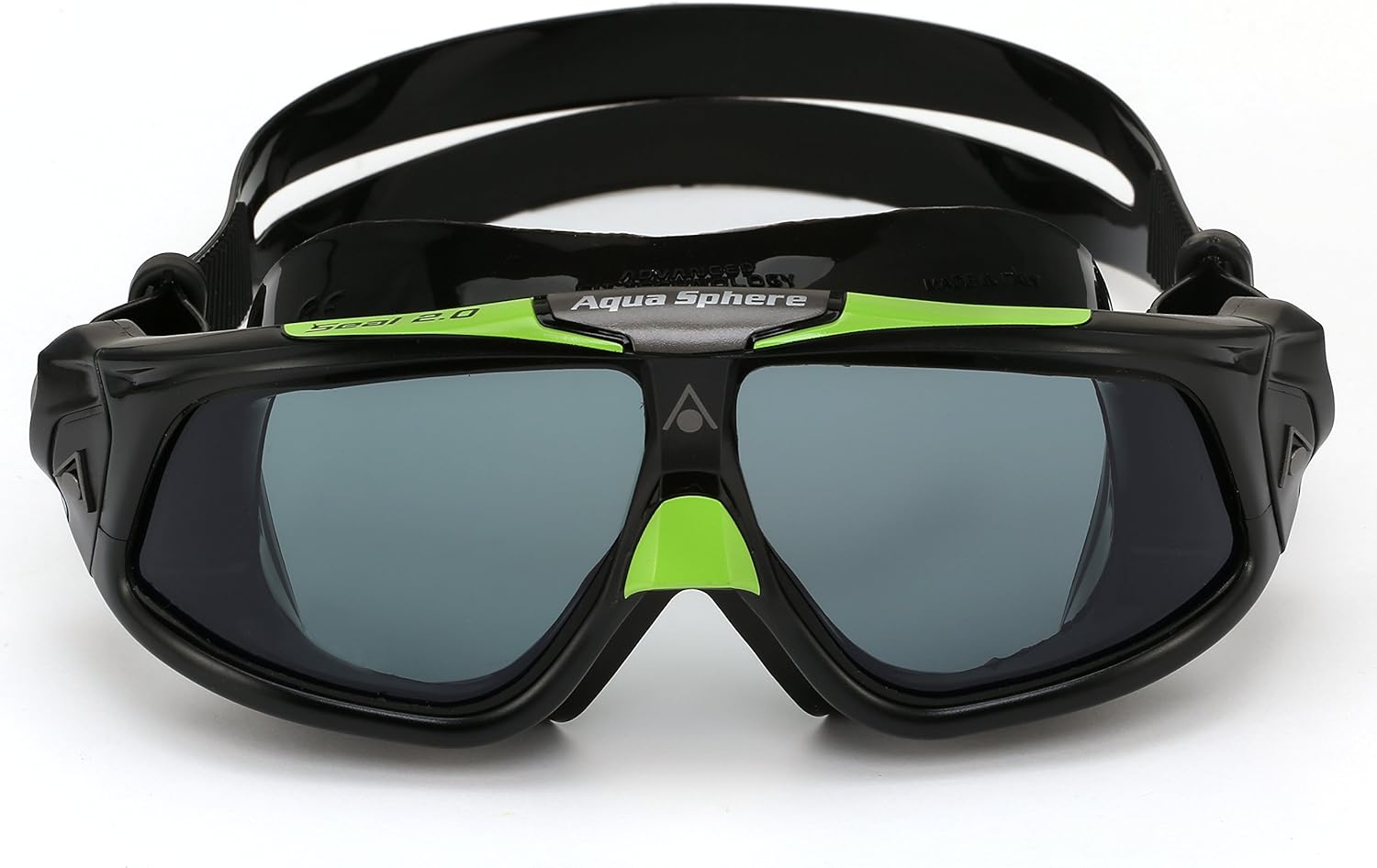 Aqua Sphere Seal 2.0 Swimming Goggles - Black/Green Tinted Lens -