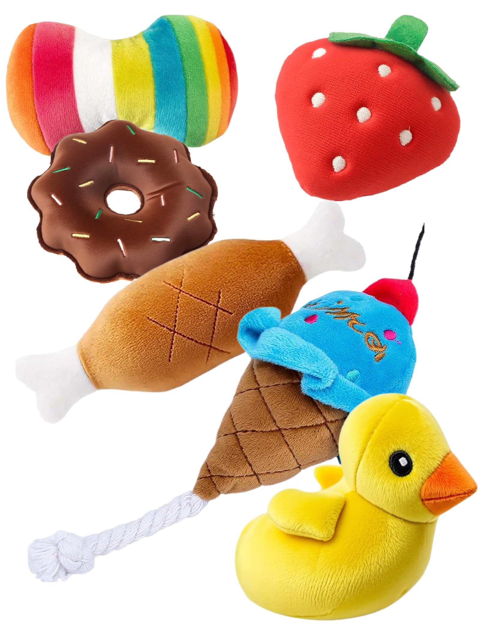 DIYUQISHI 6-Pack Puppy Chew & Teething Toys for Small Dogs – Squeaky Fun for Playtime & Teething Relief (Puppy Toys Mega Set_2)