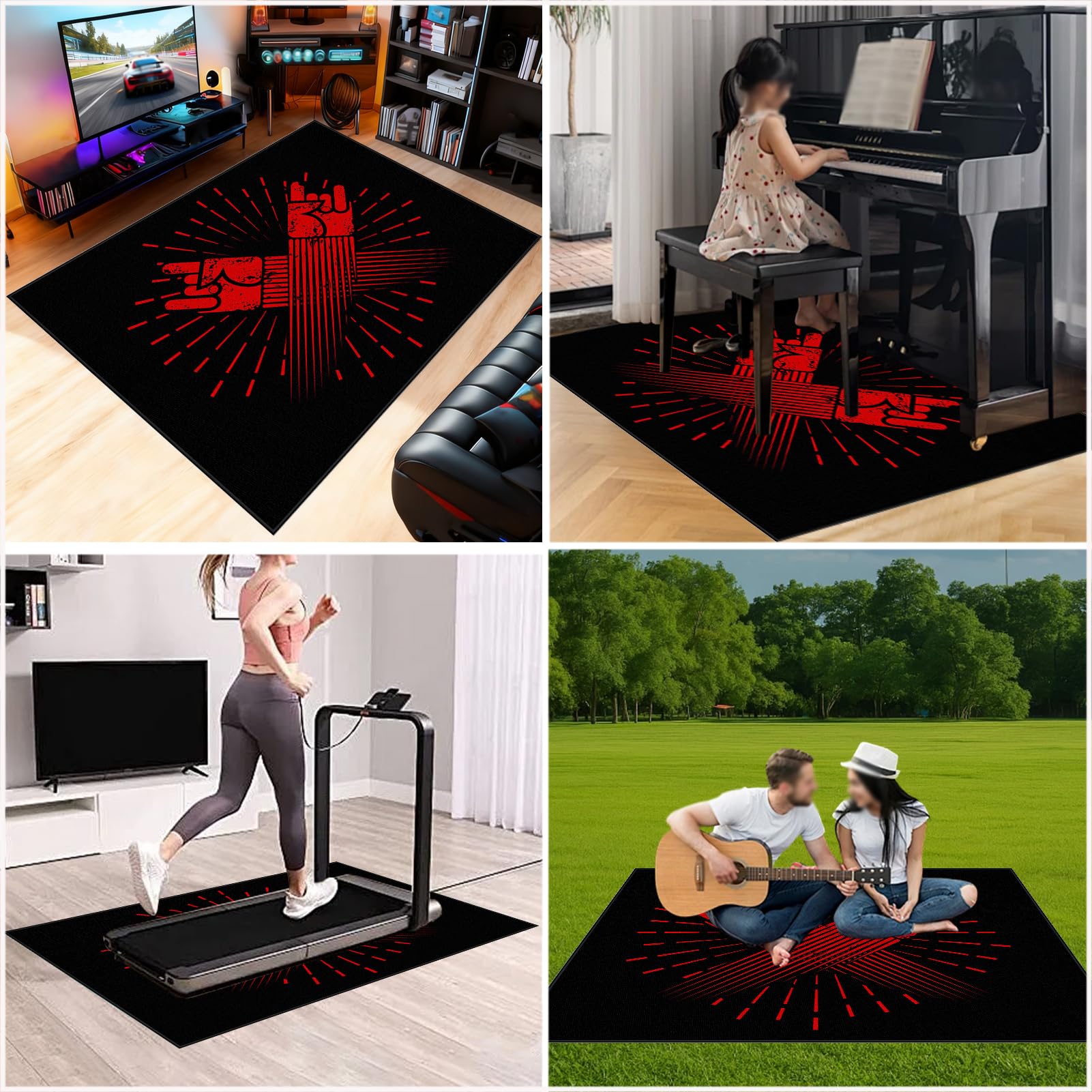 Dywaniki akustyczne, mata z baterią elektroniczną, 100 x 80 cm dźwiękoszczelna mata, mata bębnowa do pudełka na baterie akustyczne bębny i instrumenty muzyczne dźwiękoszczelny koc bębnowy