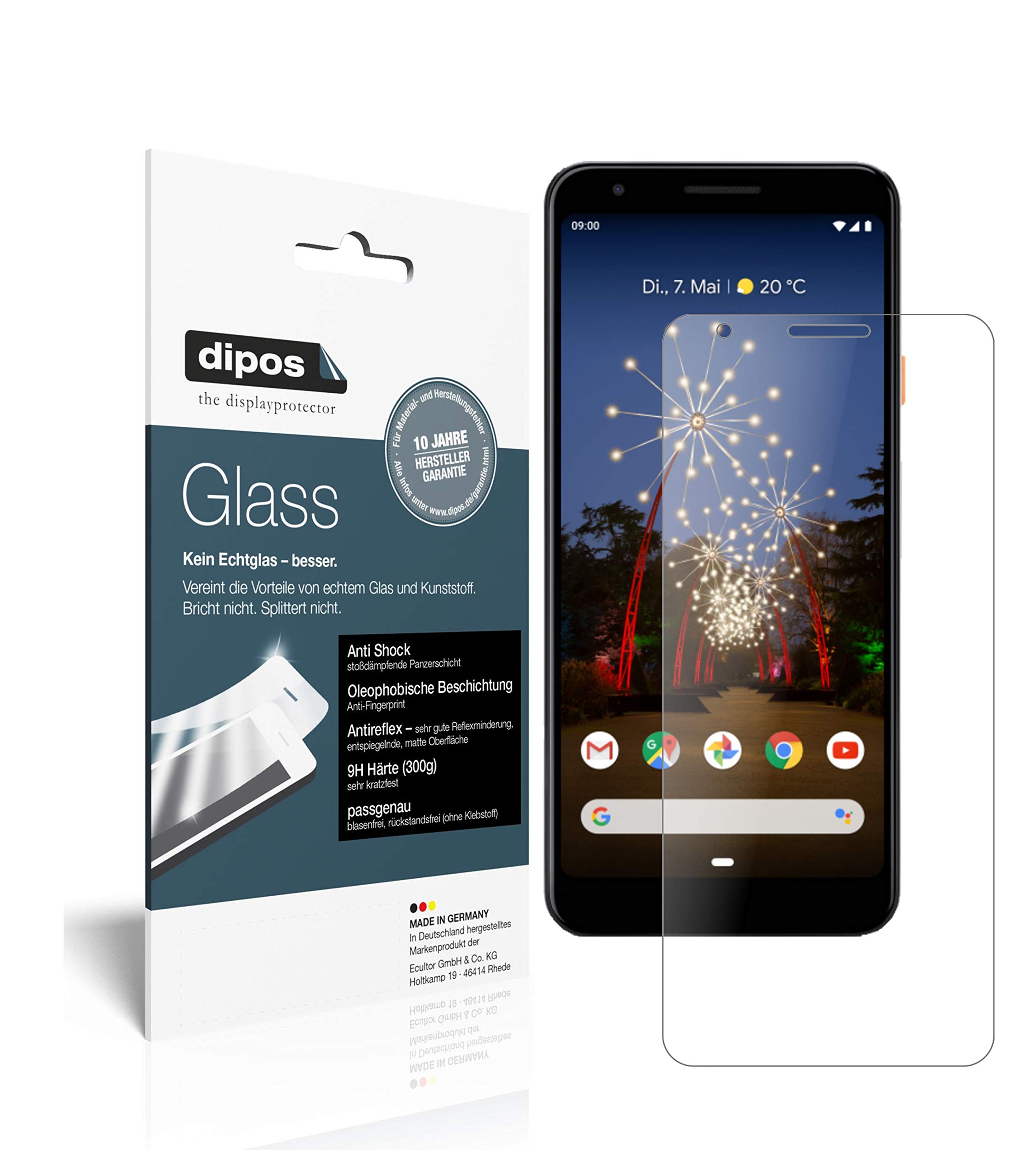 2X GOOGLE PIXEL 3 pellicola blindata vetro protettivo 9h vetro