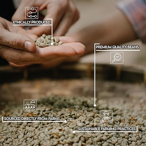 Miniatura 9 de Unleashed Coffee  Café brasileño sin tostar  Comercio directo  Granos de café sin tostar para asar  Arábica sin OMG  Origen único, fresco de granja