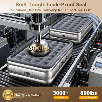 VOSSER Full Air Mattress with Built-in Pump, 18