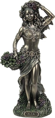 Veronese Design 8 5/8" Aja Santeria Orisha de bosque y hierbas en frío de resina fundida en bronce