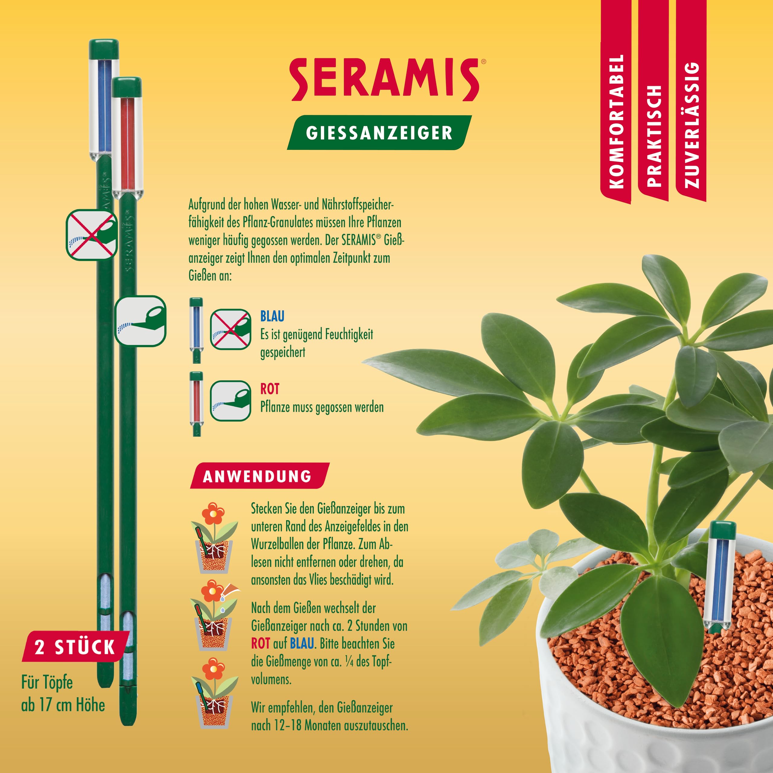 Seramis Wskaźnik Nawadniania, Zielony, 2 Sztuki