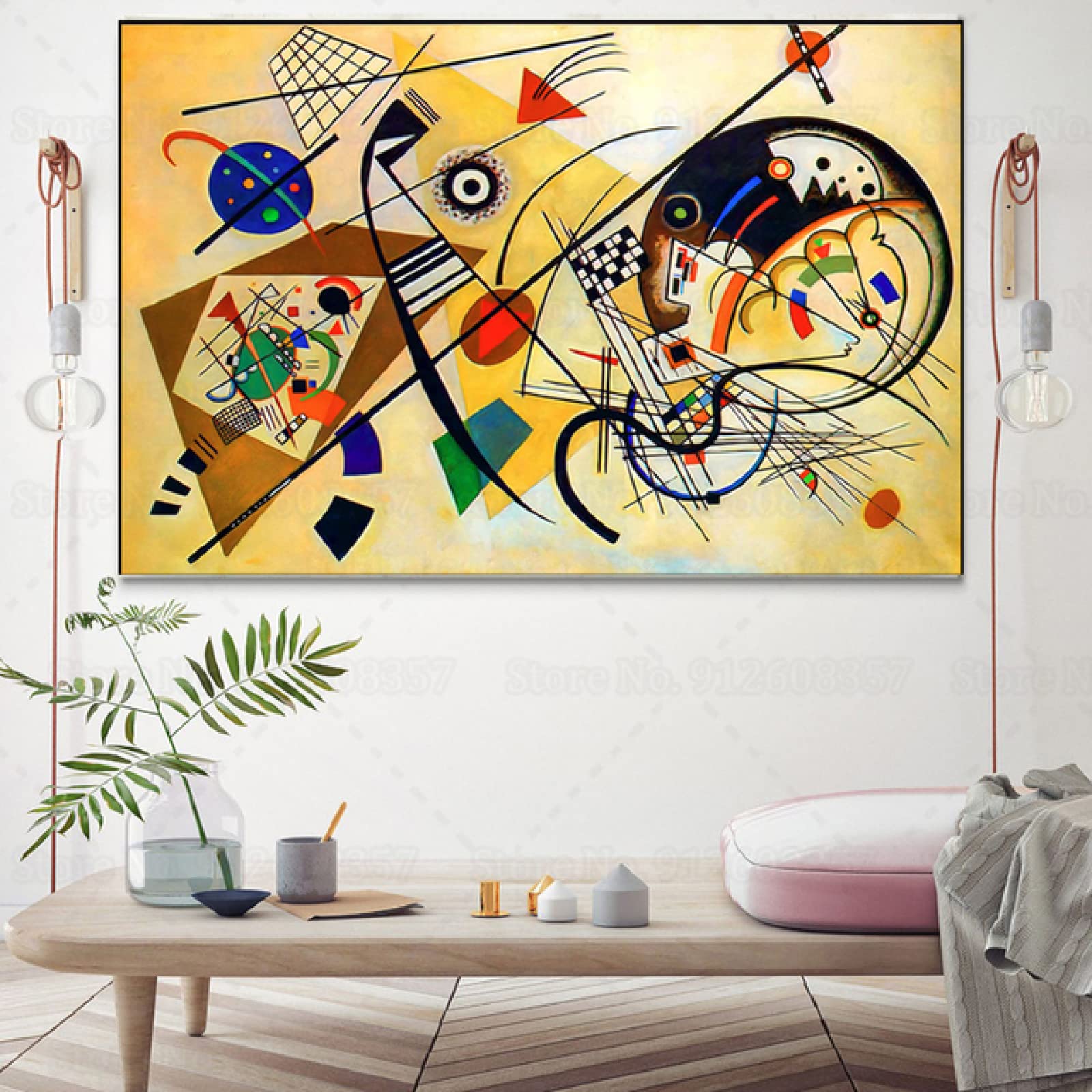 Amazon.co.jp: ヴィンテージワシリーカンディンスキーキャンバス絵画