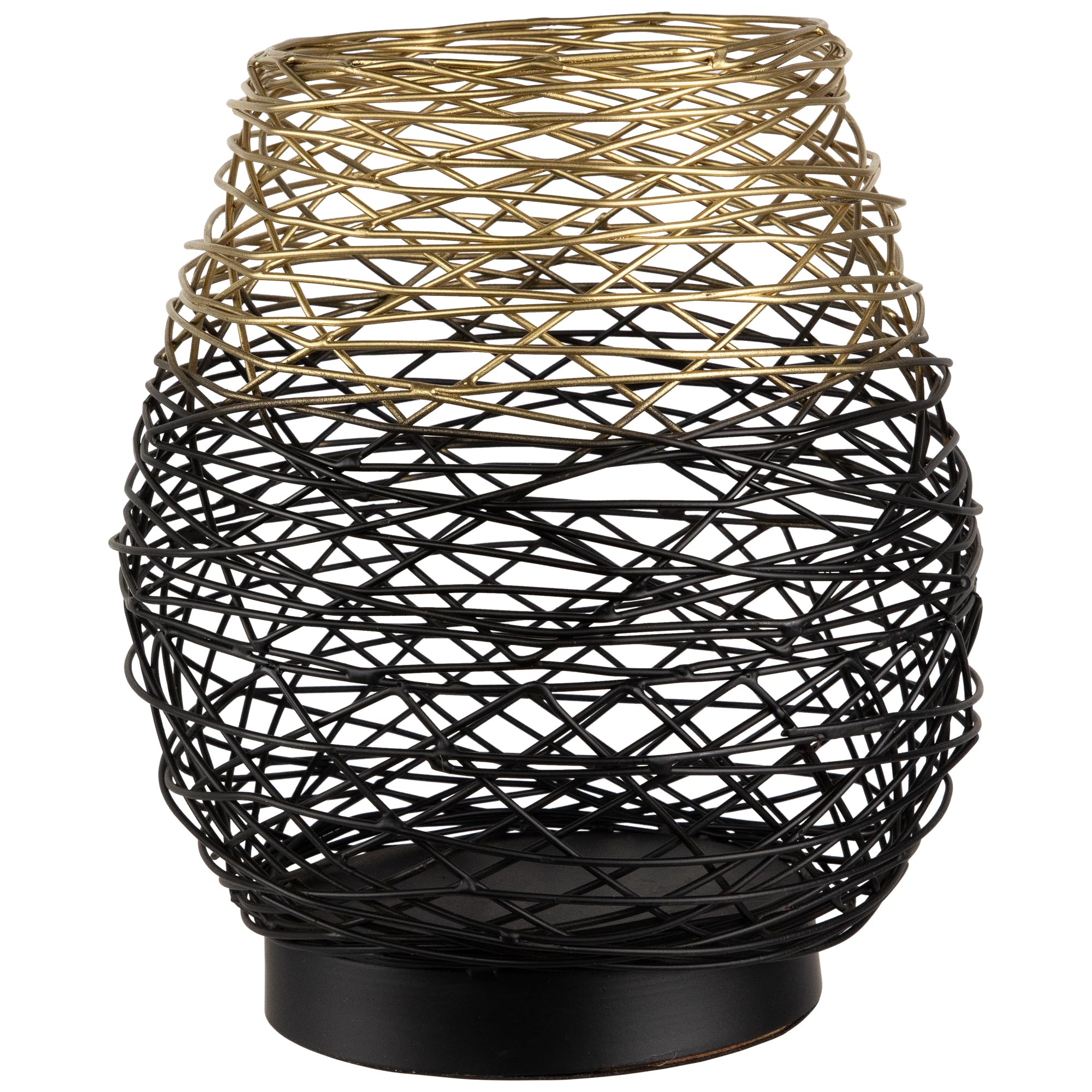 Large Woven Ombre Iron Pillar Candle Holder - 8.5