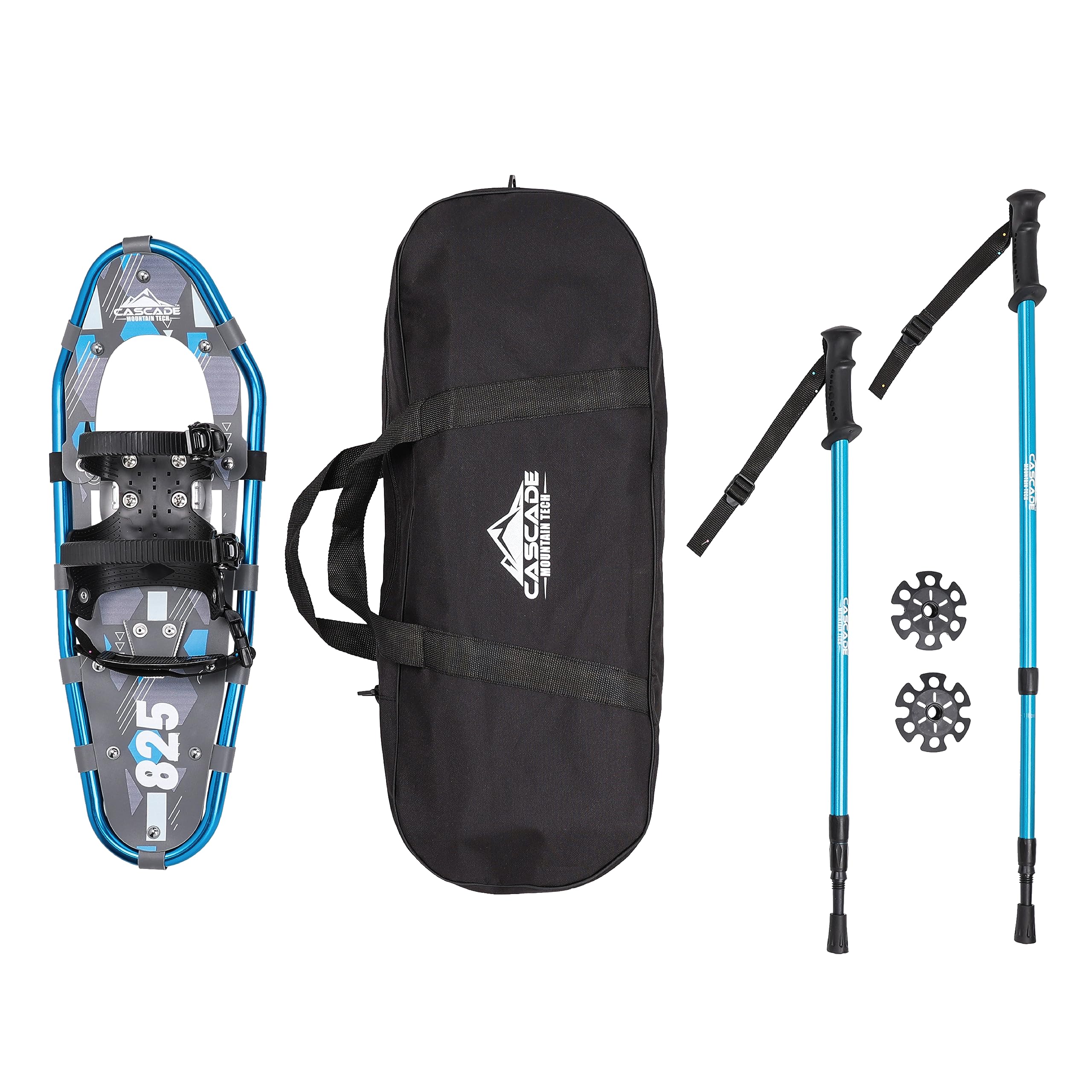 Cascade Mountain Tech Lightweight Aluminum Frame Snowshoe Set