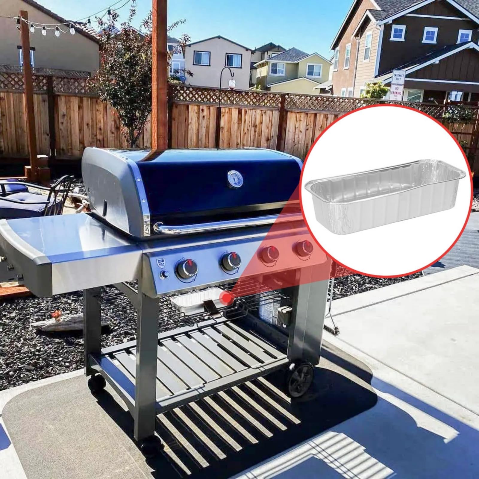 6498 6417 - Vaschette raccogli grasso per Weber Genesis II 400 e 600, rivestimento in alluminio per griglia a gas Weber 71,1 cm/91,4 cm, per barbecue a gas Weber 400/600 Summit Series