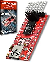 AZDelivery Kompatibel mit FT232RL USB zu TTL Serial Adapter für 3,3V und 5V kompatibel mit Arduino inklusive E-Book!