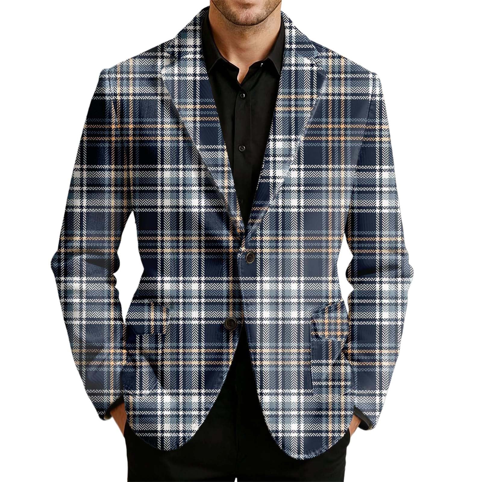 Americana Hombre Blazer Casual Corduroy Estilo Retro Chaqueta De Traje Estampada Corte Clásico Elegante Suave Versátil Para Otoño Invierno Diario