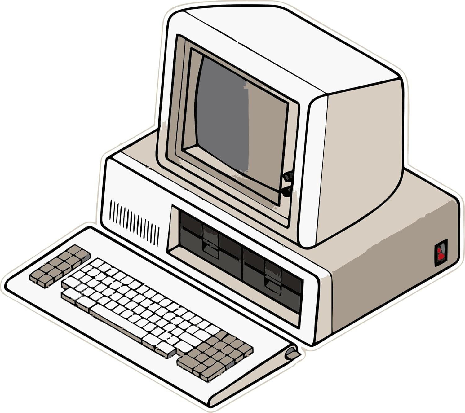 IBM PC Retro Vintage Sticker Decal