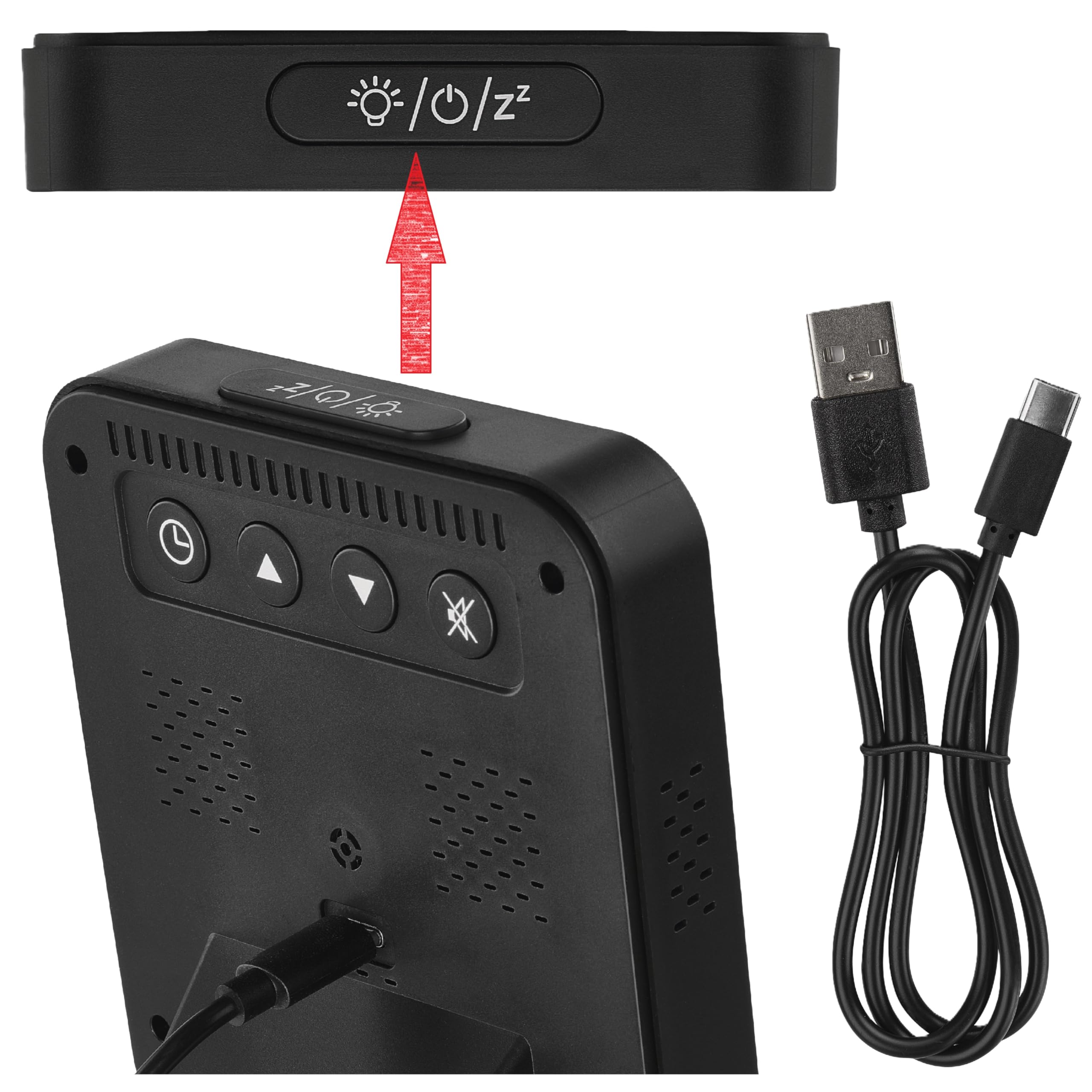 EMOS GoSmart - Smart Home Luftqualitätsmonitor mit App - WiFi - Farbdisplay - CO2 Messgerät - Temperatur und Feuchtigkeitssensor - USB-C Stromversorgung - TUYA, SmartLife kompatibel - schwarz