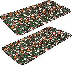 2 peças de forros de gaiola de porquinho-da-índia, 123 cm x 61 cm, almofada de treinamento de xixi reutilizável, rápida e super absorvente, base impermeável fácil de limpar, tapete lavável de coelho