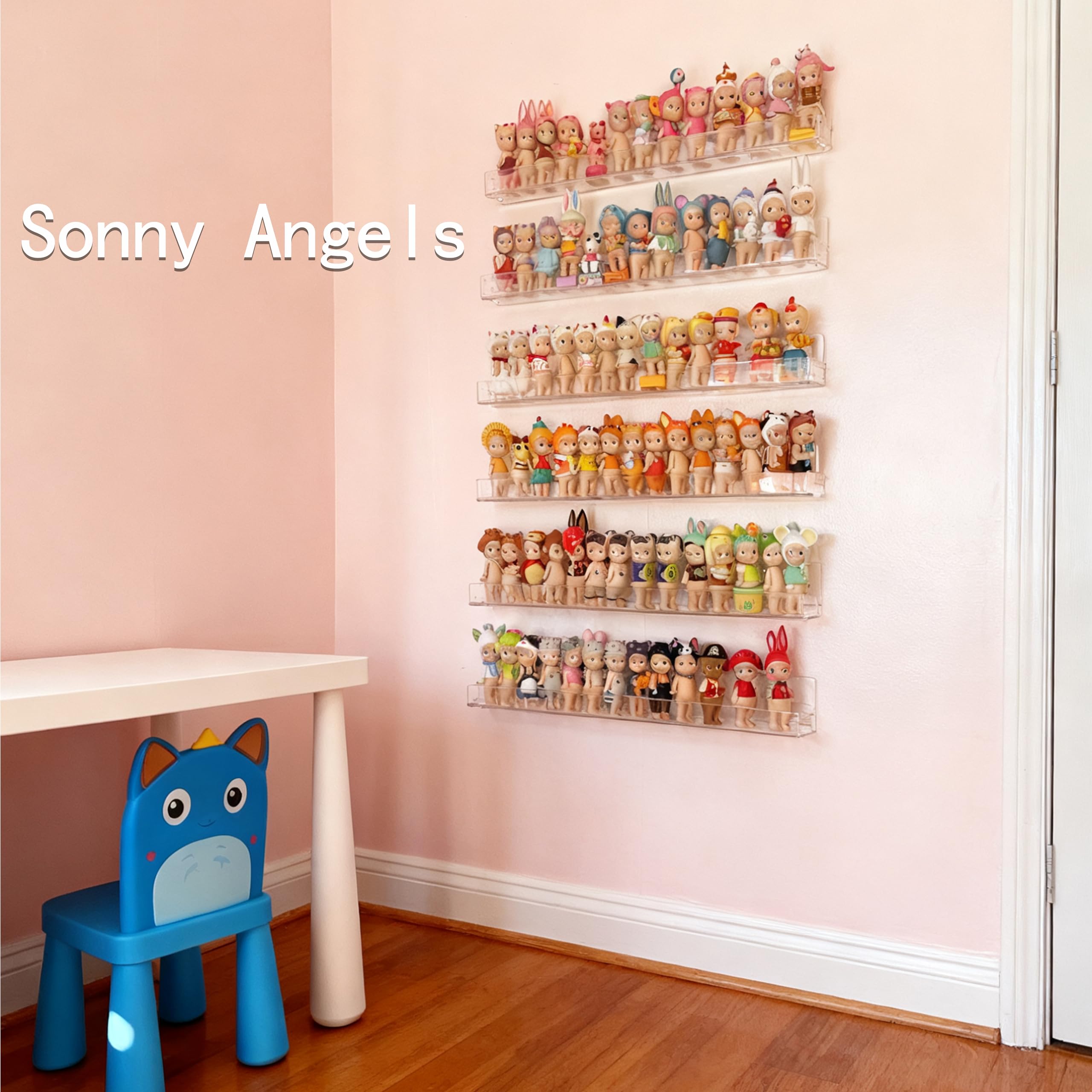 Snapklik.com : 4 Pack Clear Nail Polish Rack Wall Mounted,15 Inch ...