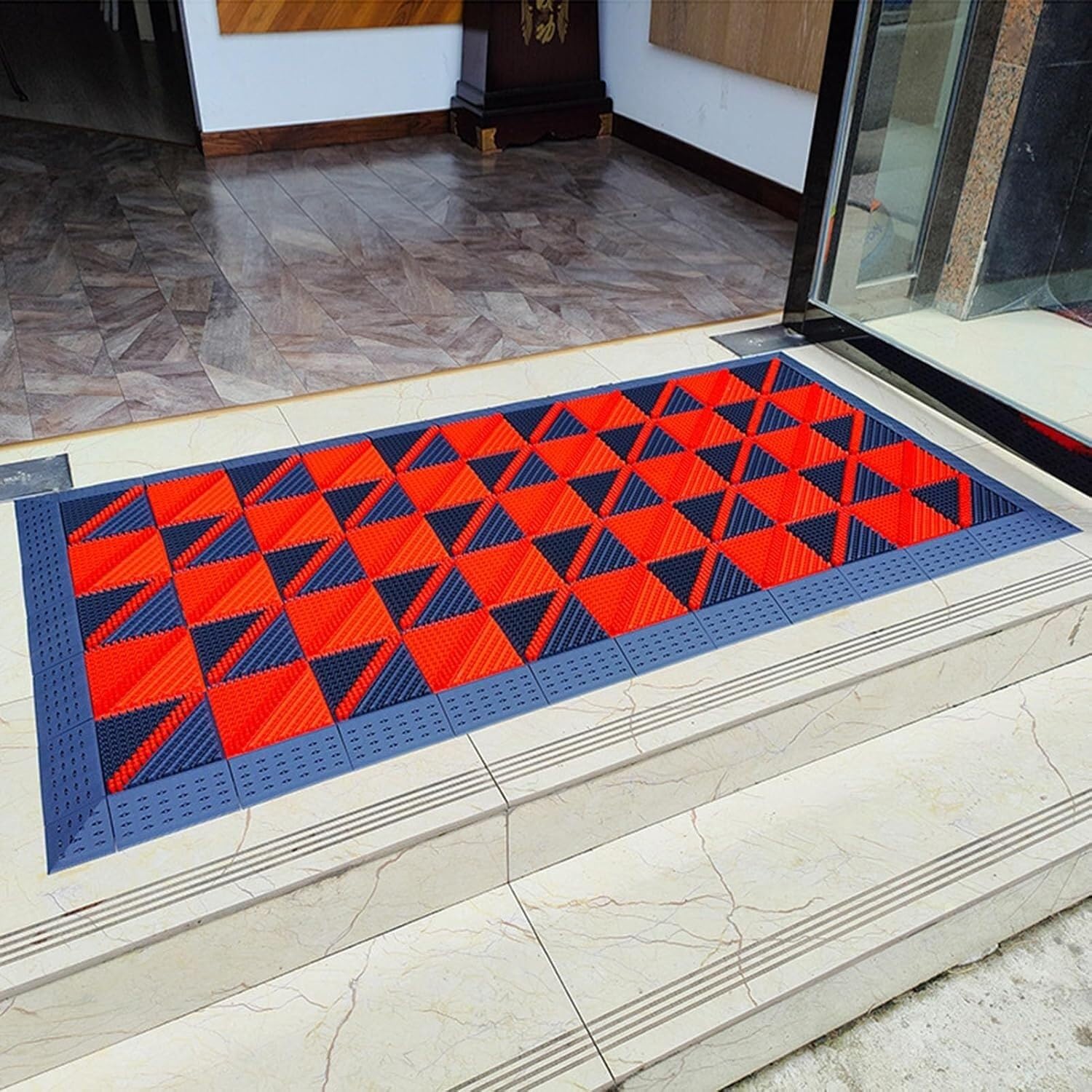 Zerbino componibile Resistente per Ingresso Principale, 3 in 1, Antiscivolo, Ideale per Patio, Giardino e Esterni (180x60 cm/71x24 Pollici).