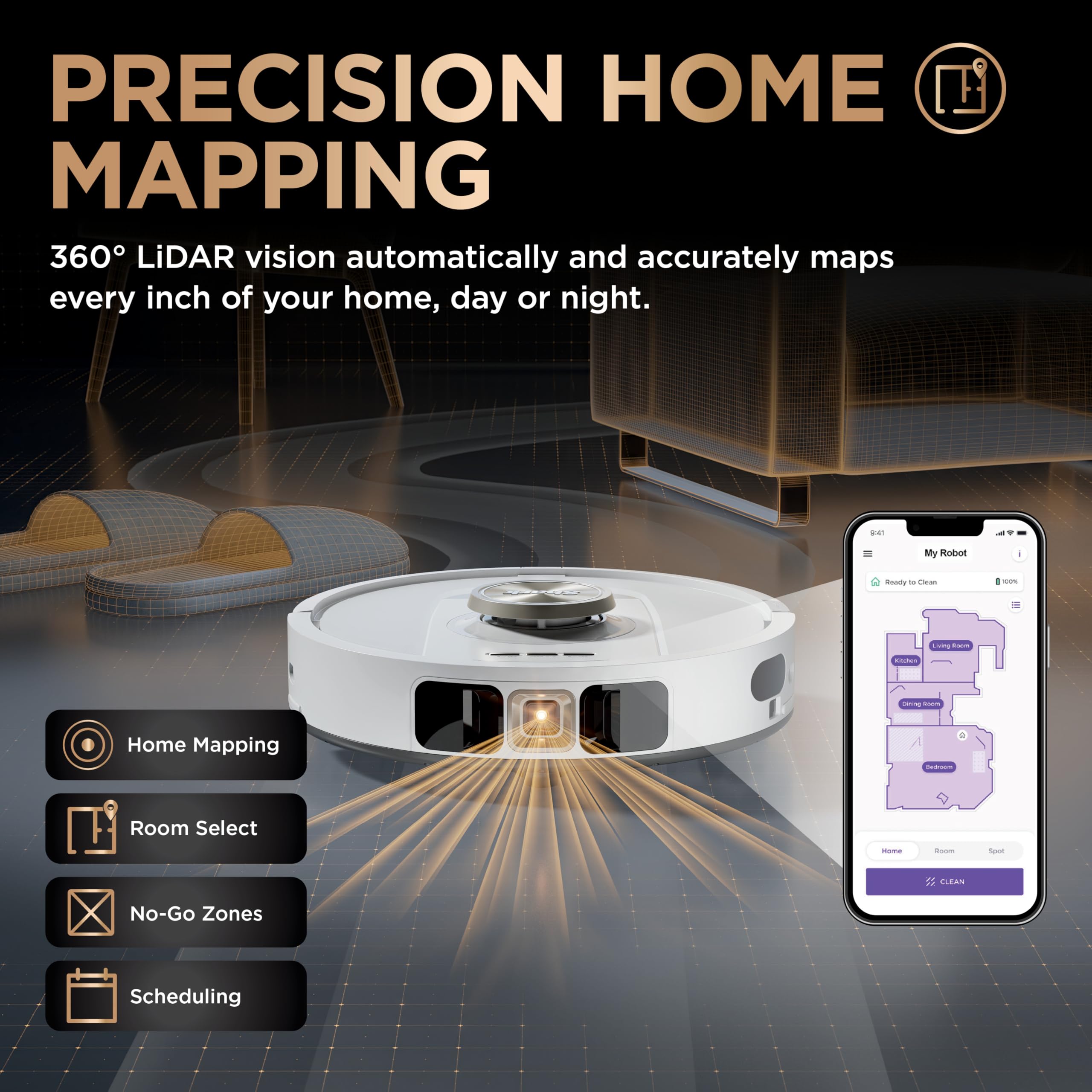 Shark PowerDetect 2-in-1 Robot Vacuum & Mop, White, AV2800ZE view 9