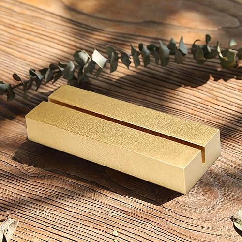 Miniatura 3 de Porta tarjetas de mesa doradas, 4 unidades, soporte de exhibición para soporte de letrero acrílico, base de soporte para tarjetas de boda, fiesta,