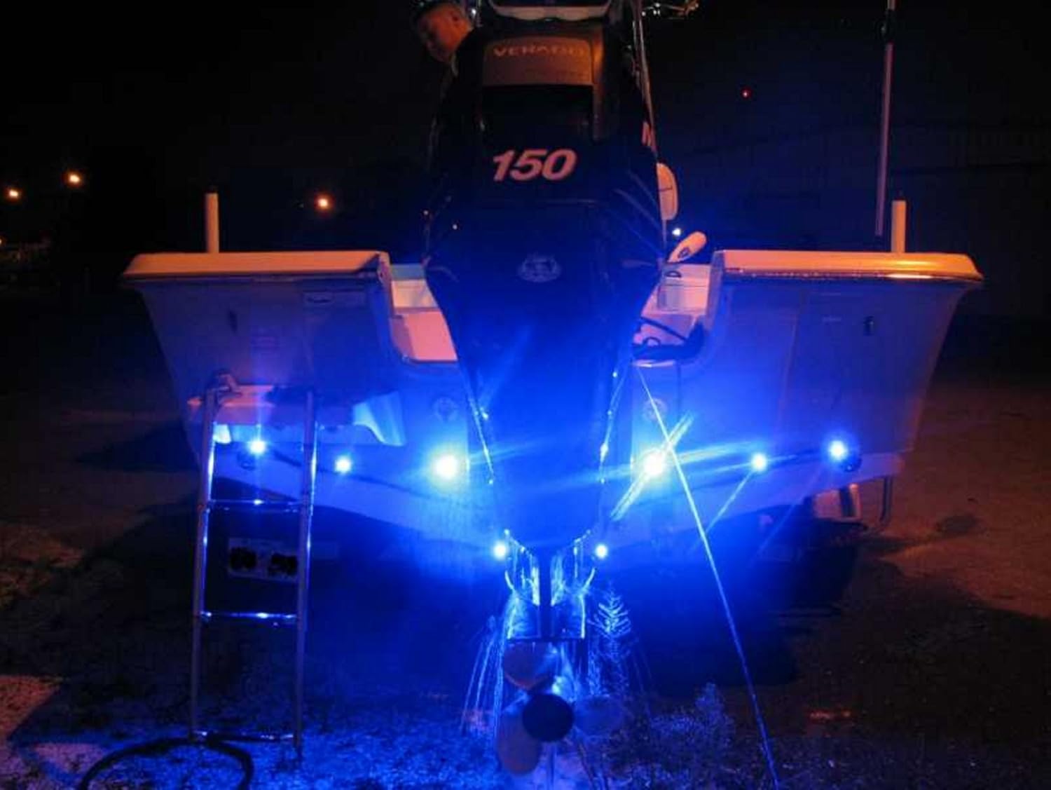 4x Blue LED Boat Light Waterproof 12v Deck Storage Kayak Bow Trailer Bass
