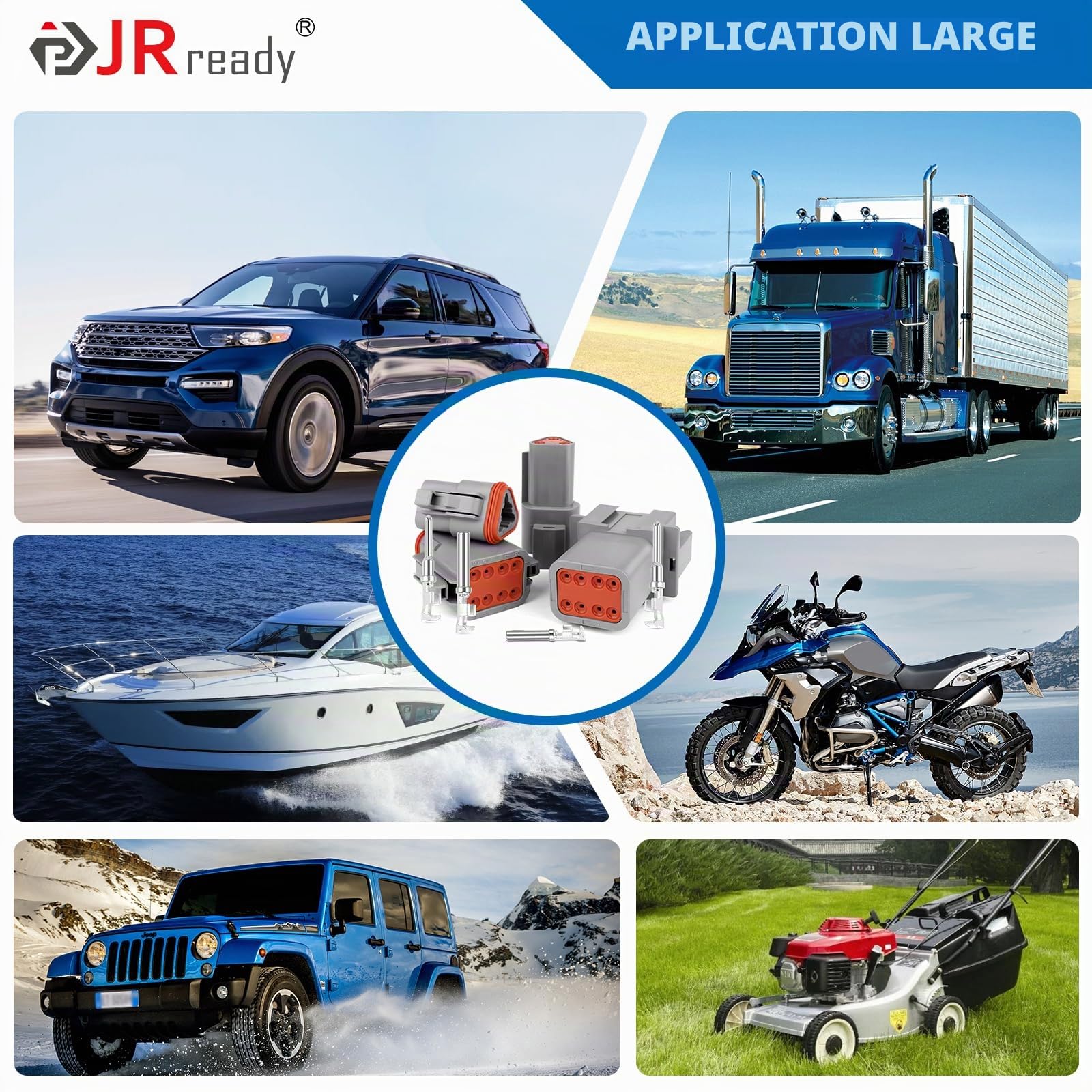 JRready kit connecteur Deutsch DT 2/3/4/6/8/12 pôles, prises automobiles étanches IP68, 14-18 AWG, 12 jeux