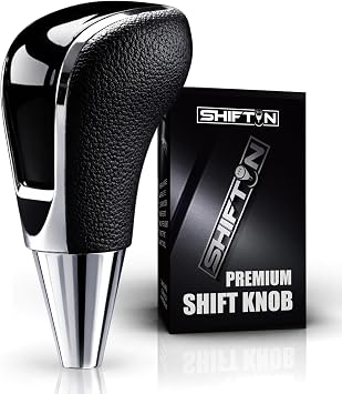 Replacement Gear Shift Knob Shifter for Toyota Lexus Scion Acura Mazda CX 5 6 3 9 Chrysler Dodge, Fits Automatic 8mm M8 Shifters, Aftermarket Car Interior Acessory Black/Piano Black