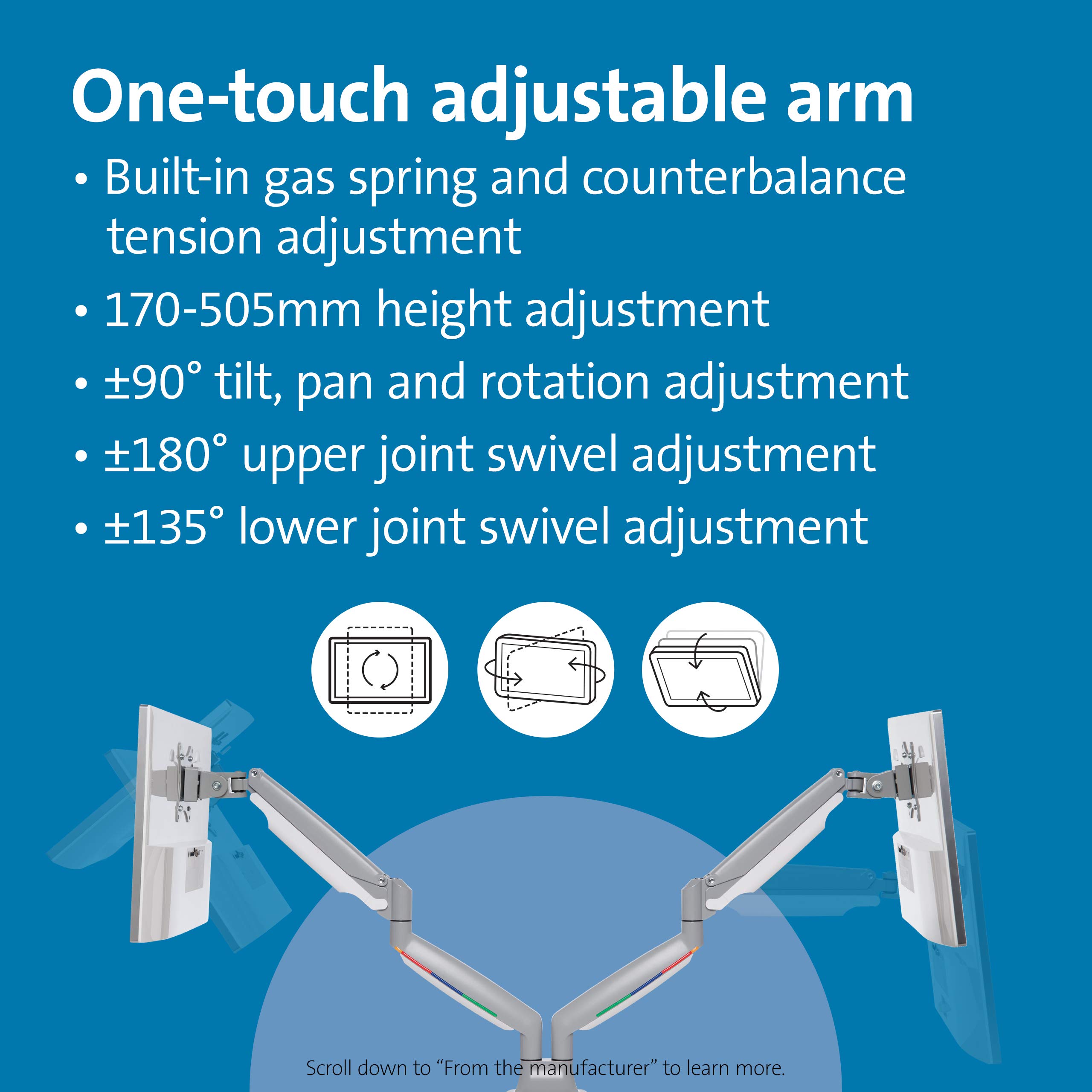 Kensington SmartFit Monitorarm für 2 Monitore – Bild 5