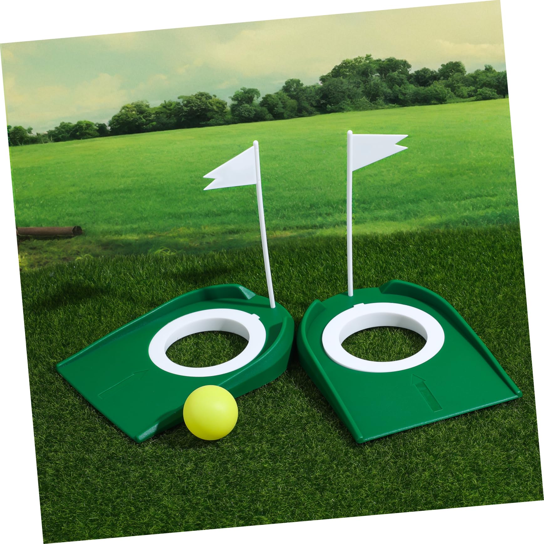 Gogogmee Golf Putting Cups Indoor 2 Pack Golf Cup Put Practice Aid Sturdy Easy Setup