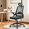Office Chair ergonomically Designed with Breathable mesh backrest and Lumbar Support Adjustable Height Suitable for Offices Homes bedrooms Study Rooms Black