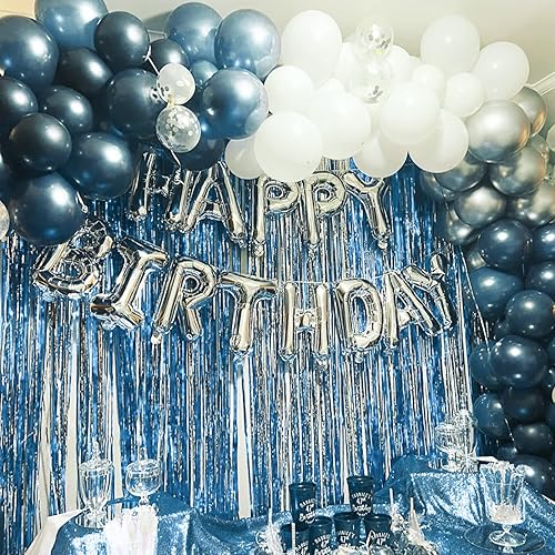 Vista 115 de PartyWoo Cortinas de flecos de aluminio plateadas, 2 serpentinas plateadas de 3.3 x 6.6 pies, telón de fondo con flecos, fondo de oropel, cortina