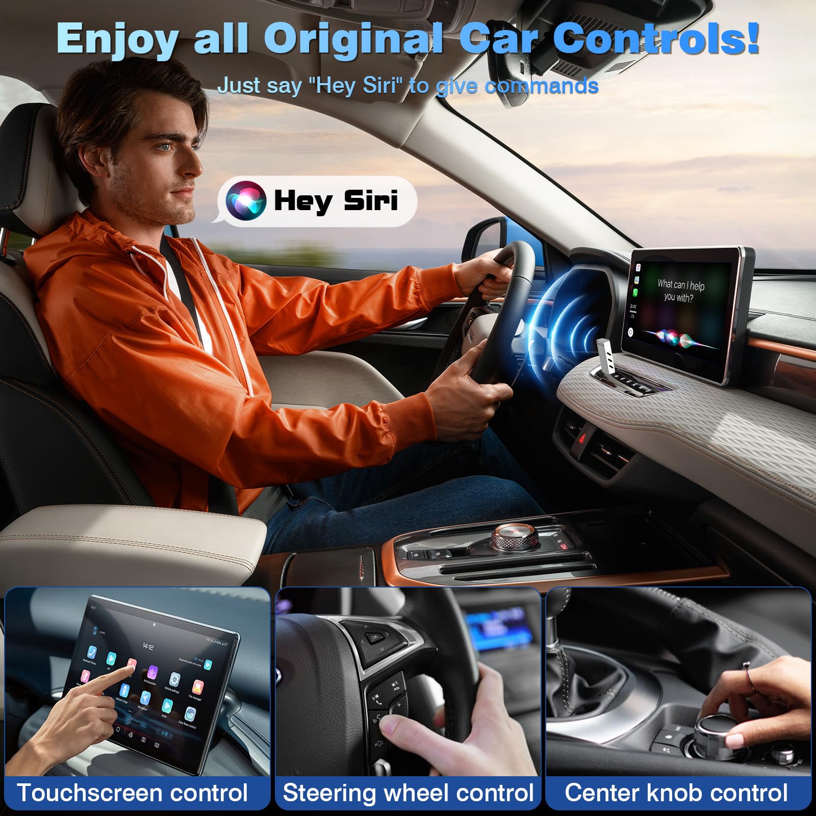 Wireless Carplay Adapter, 2 in 1 Android Auto&Carplay Wireless Adapter, Upgrade von Wired CarPlay auf Wireless, Plug und Play, kompatibel mit iPhone iOS 10+ & Android11+ und Autos mit Wired CarPlay