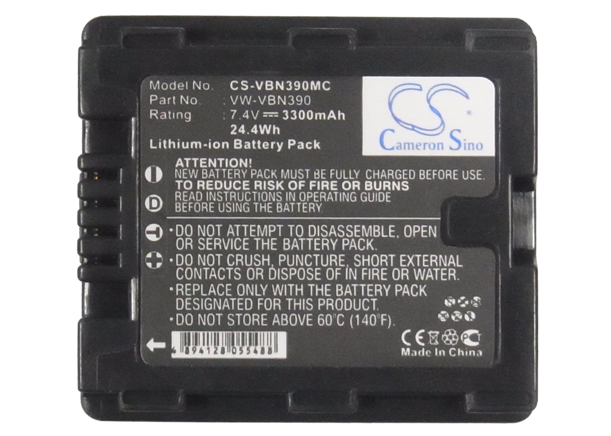 Batteria di ricambio da 3300 mAh per Panasonic HC-X900, HC-X900M, HC-X920, HDC-HS900, HDC-SD800, HDC-SD900, HDC-TM900, parte n.: VW-VBN390